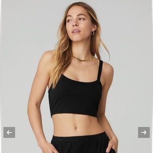 Alo Yoga Ribbed Crop Whisper Bra Tank size M